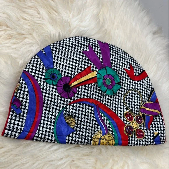 Christian Dior Vintage Lingerie /Hosiery Bag Rare!Houndstooth Ribbon Logo Print